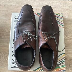 BOSS Men's Brown Leather Dress Shoes